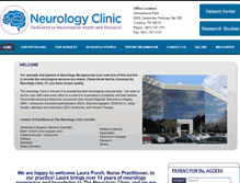 Tablet Screenshot of neurologyclinic.org